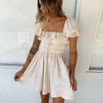 Robe Bohème Chic Romantique - Beige / S