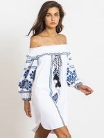 Robe boheme epaule nu